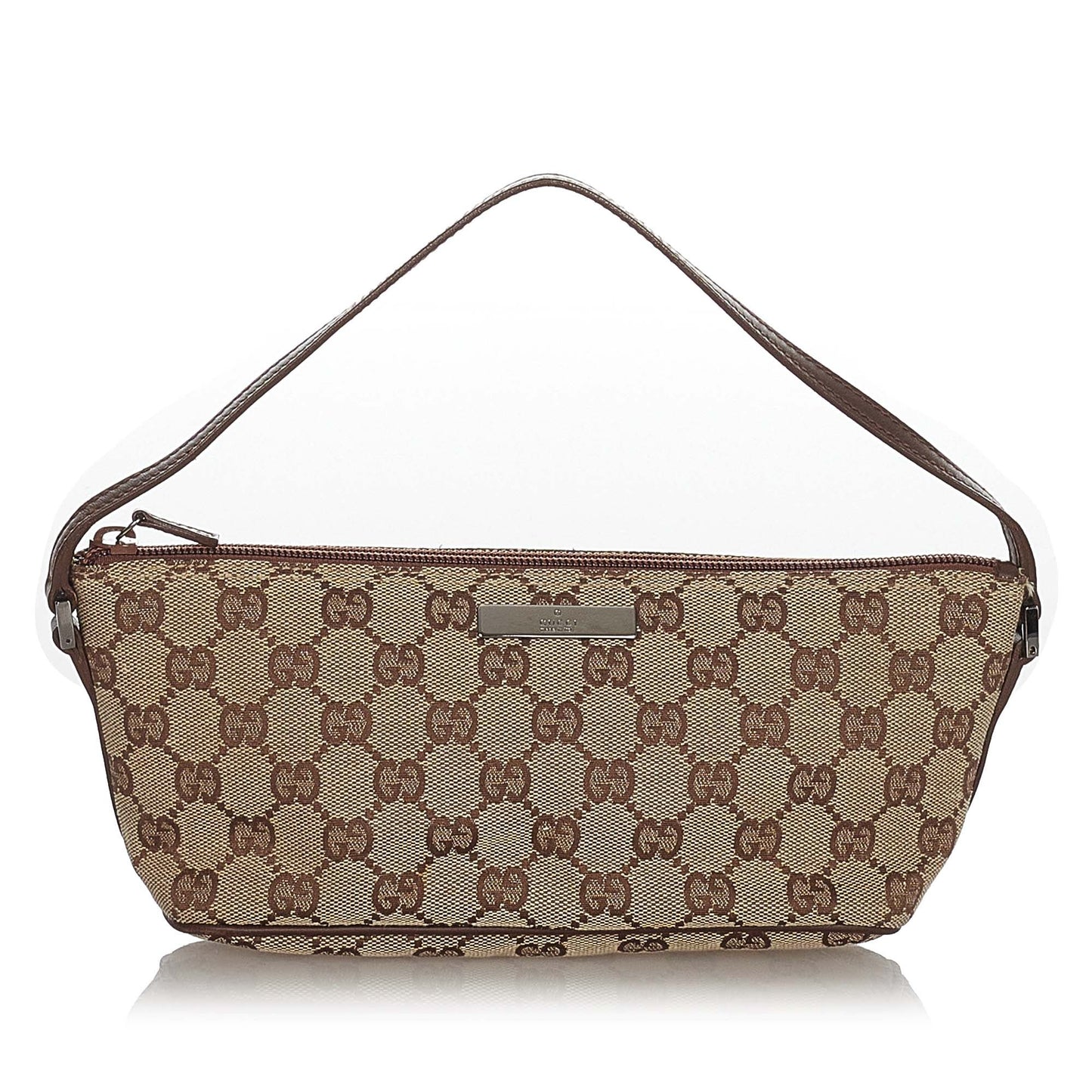 Gucci Gucci GG Canvas Boat Baguette Brown