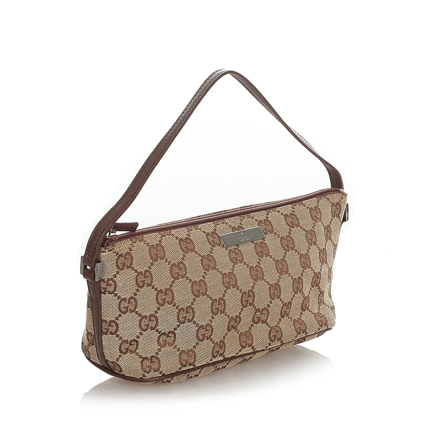 Gucci Gucci GG Canvas Boat Baguette Brown