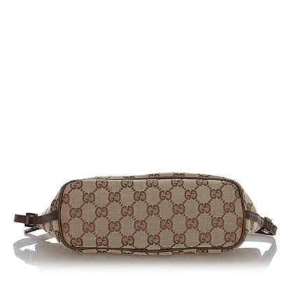 Gucci Gucci GG Canvas Boat Baguette Brown