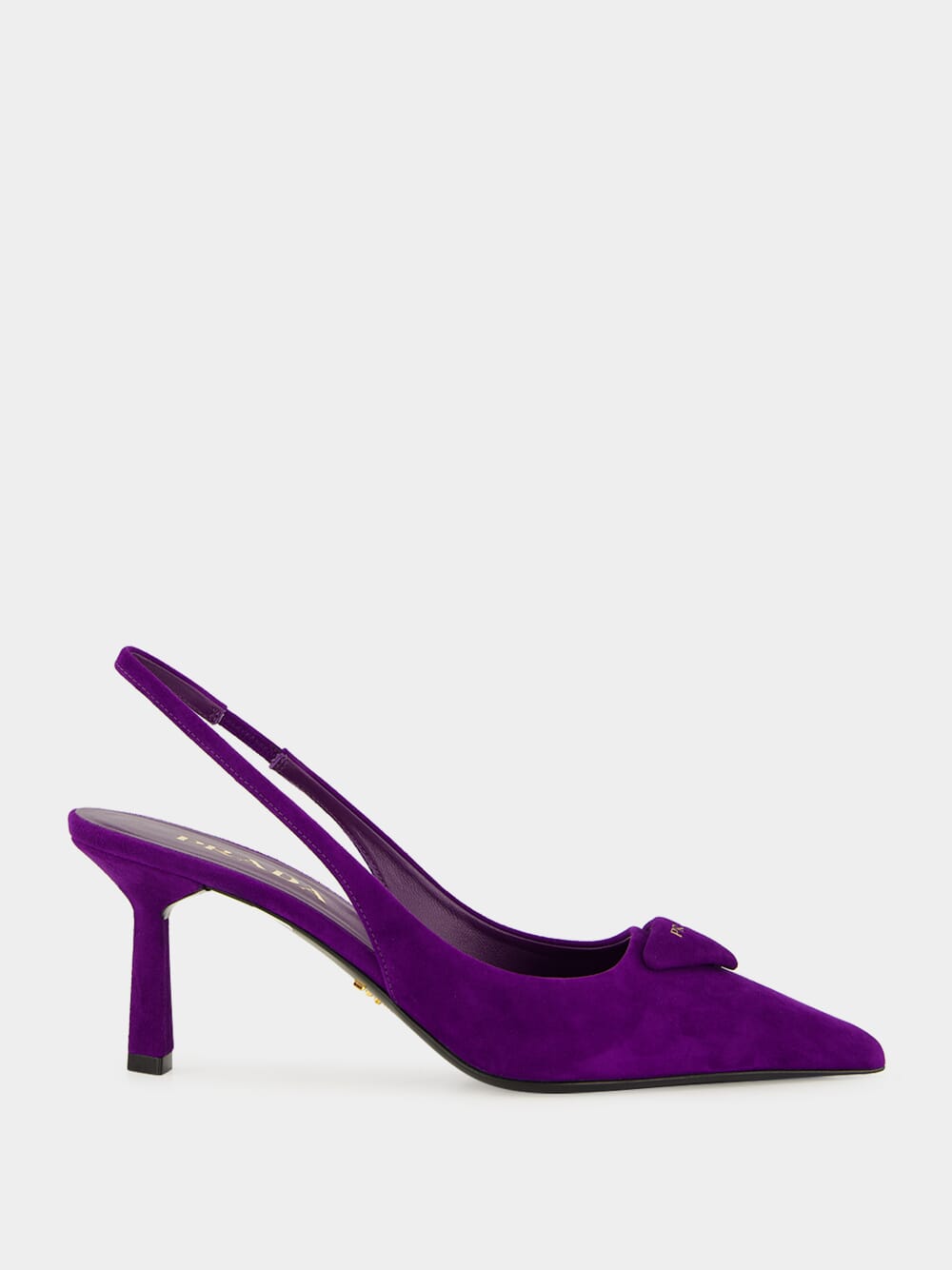 Purple Suede Slingback Pumps