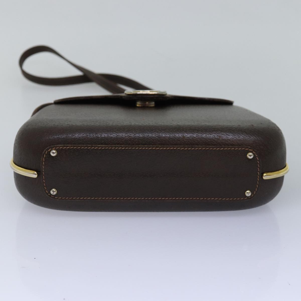 Gucci Vintage Brown Leather Clutch Bag