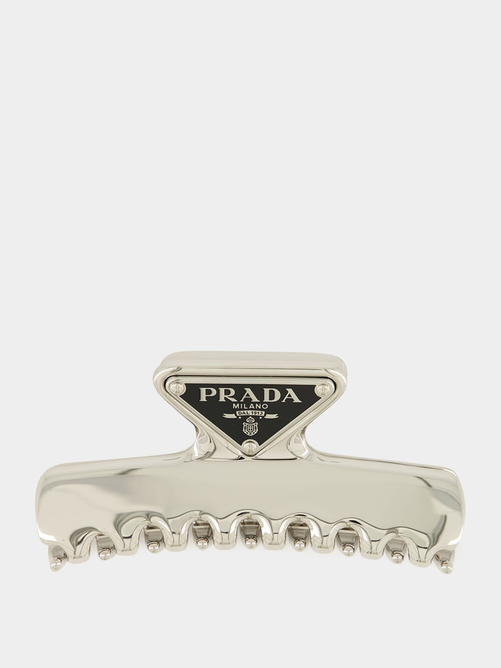 Steel Grey Triangle Logo Hair Clip