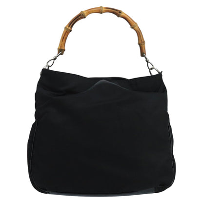 Gucci Bamboo Black Synthetic Handbag ()