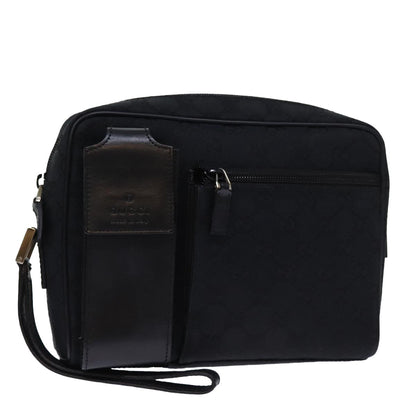 Gucci Gg Canvas Black Canvas Clutch Bag ()