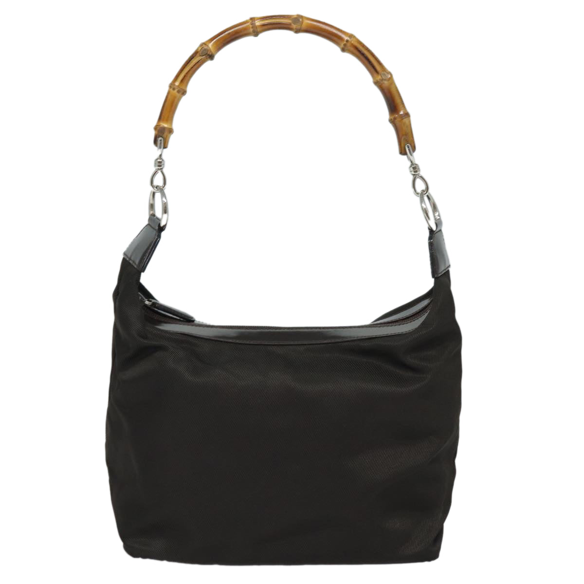 Gucci Bamboo Khaki Synthetic Handbag ()