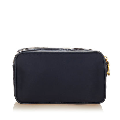 Prada Saffiano-Trimmed Tessuto Clutch Clutch Bag