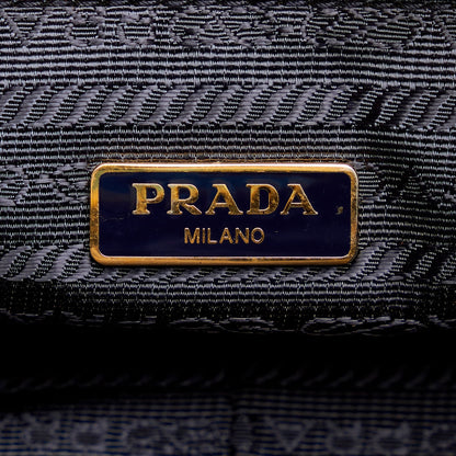 Prada Saffiano-Trimmed Tessuto Clutch Clutch Bag