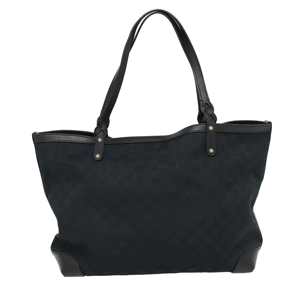 Gucci Gg Canvas Black Canvas Tote Bag ()