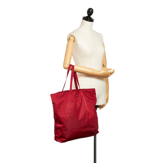 Red Prada Tessuto Robot Tote Bag