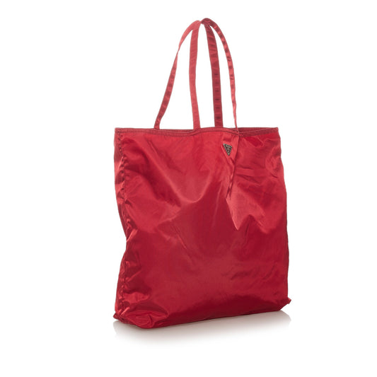 Red Prada Tessuto Robot Tote Bag