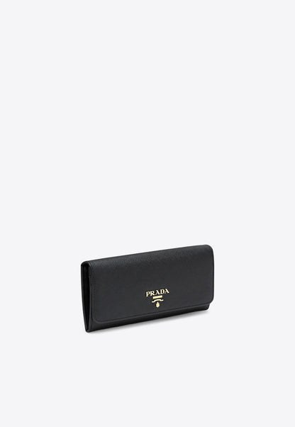 Saffiano Leather Logo Wallet