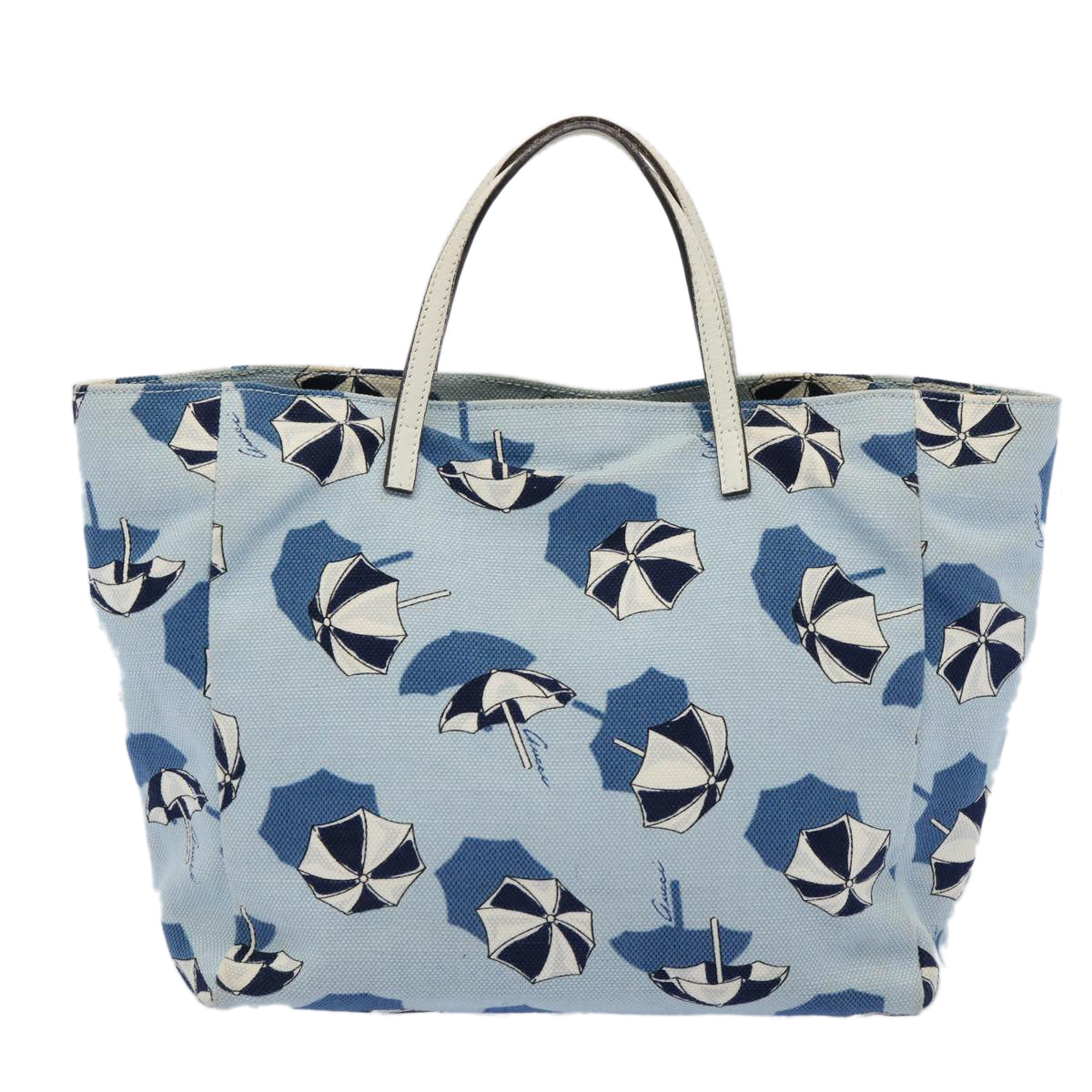 Gucci Blue Canvas Handbag