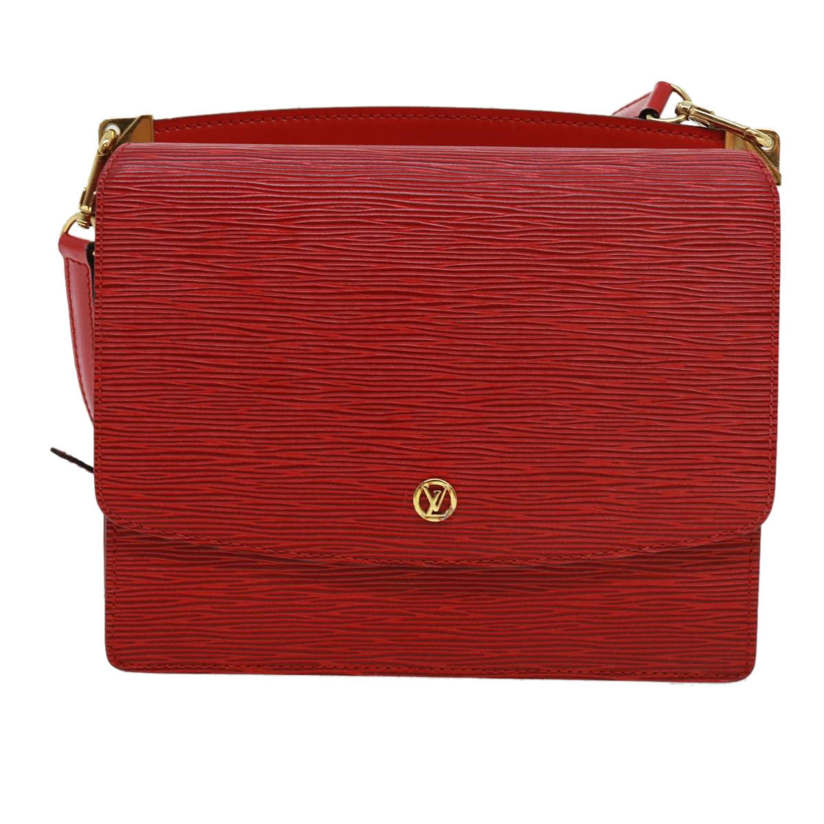 Louis Vuitton Red Leather Grenelle shoulder bag