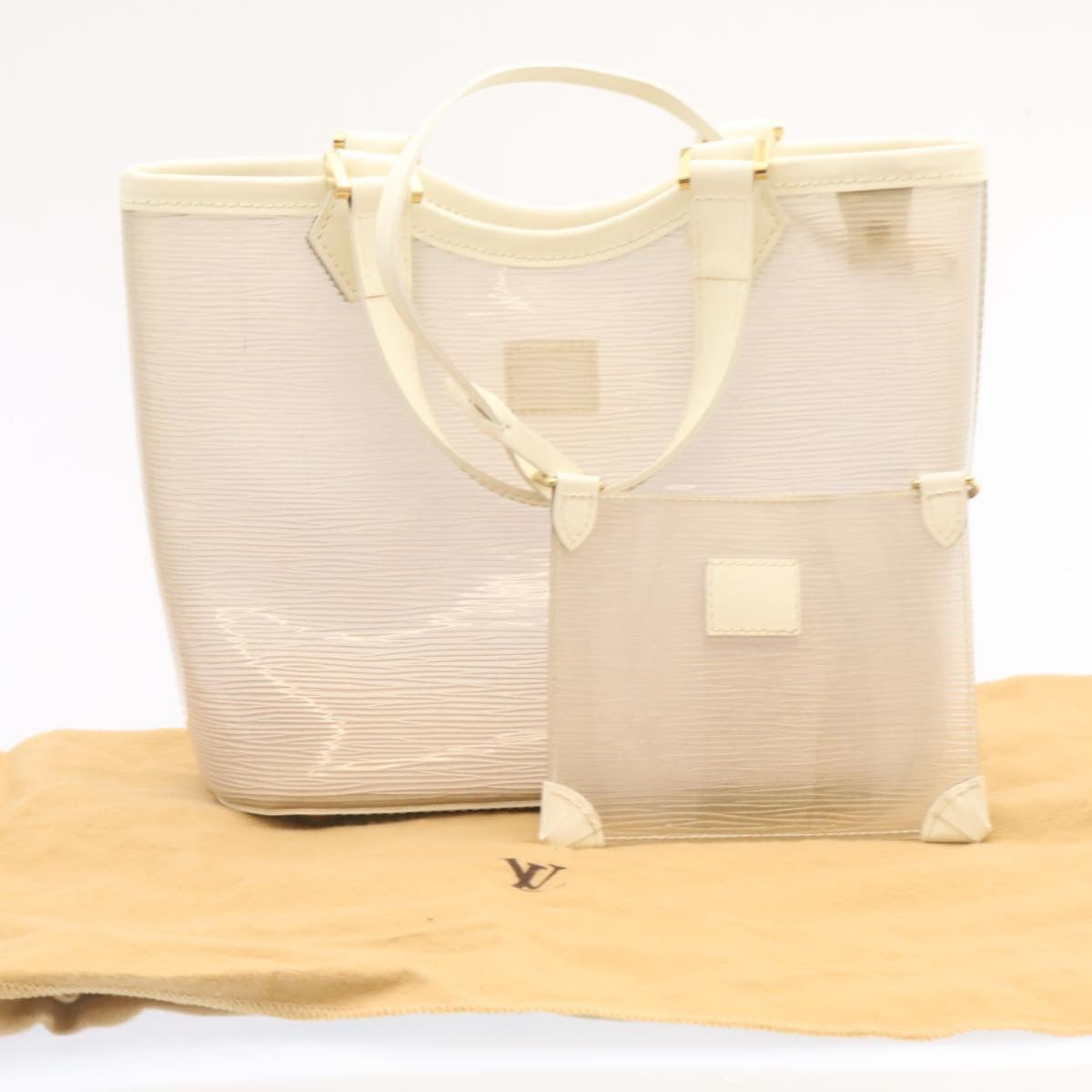 Louis Vuitton White Velvet Lagoon Bay tote bag