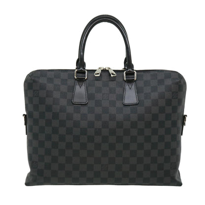 Louis Vuitton Black Canvas Porte documents Jour briefcase bag