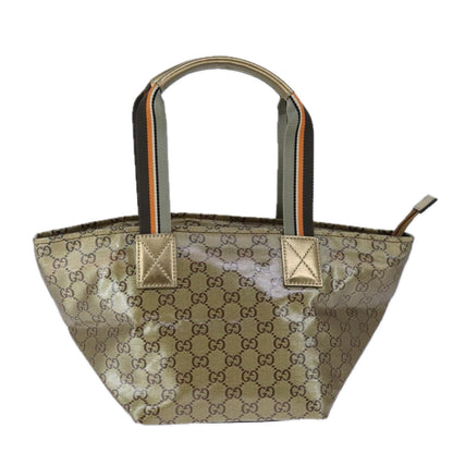 Gucci Gg Crystal Grey Canvas Handbag