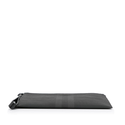 Burberry Zip Clutch Large Black Charcoal Check