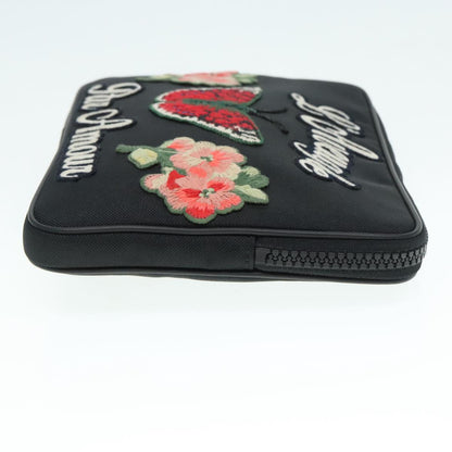 Gucci Clutch Bag Black Canvas Clutch Bag