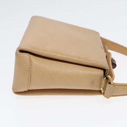 Gucci Bamboo Beige Leather Handbag