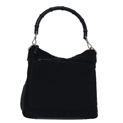 Gucci Bamboo Black Synthetic Shoulder Bag