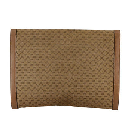 Gucci Micro Small Gg Canvas Beige Canvas Clutch Bag