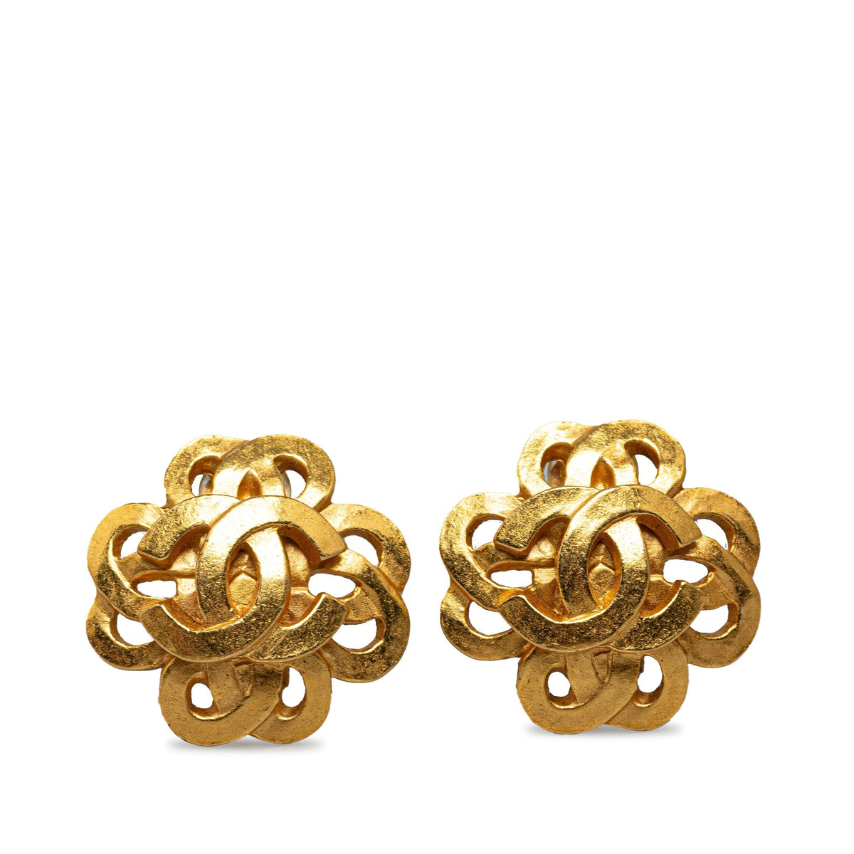 CHANEL CC Clip On Earrings Costume Earrings