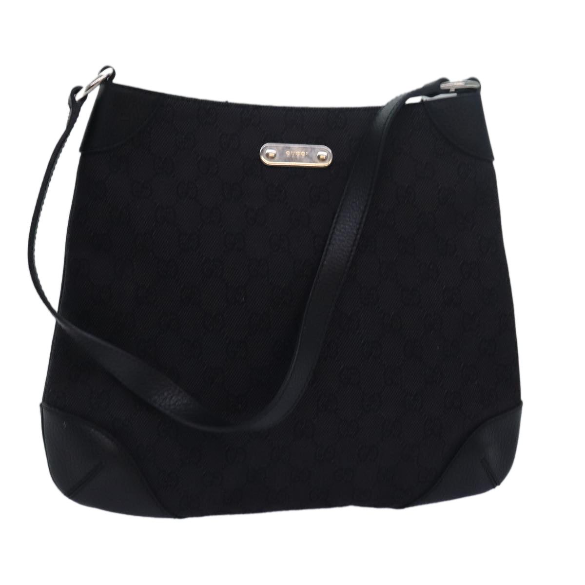 Gucci Gg Canvas Black Canvas Shoulder Bag ()