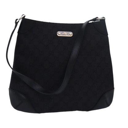 Gucci Gg Canvas Black Canvas Shoulder Bag ()