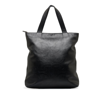 Chanel CC Embossed Leather Tote Tote Bag