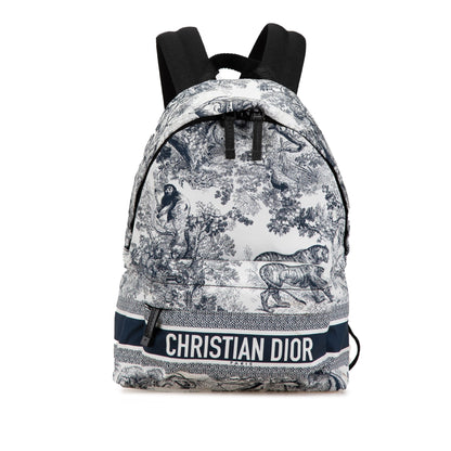 Small Nylon Technical Fabric Toile De Jouy Diortravel Backpack