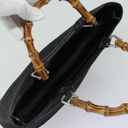 Gucci Bamboo Black Leather Handbag
