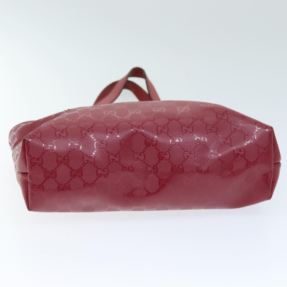 Gucci Gg Supreme Red Leather Tote Bag