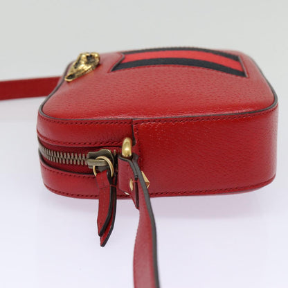 Gucci Animalier Red Leather Shoulder Bag