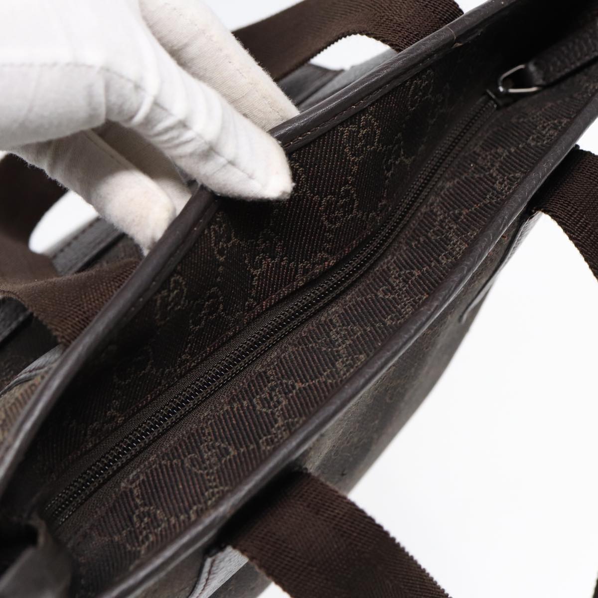 Gucci Gg Canvas Brown Canvas Tote Bag