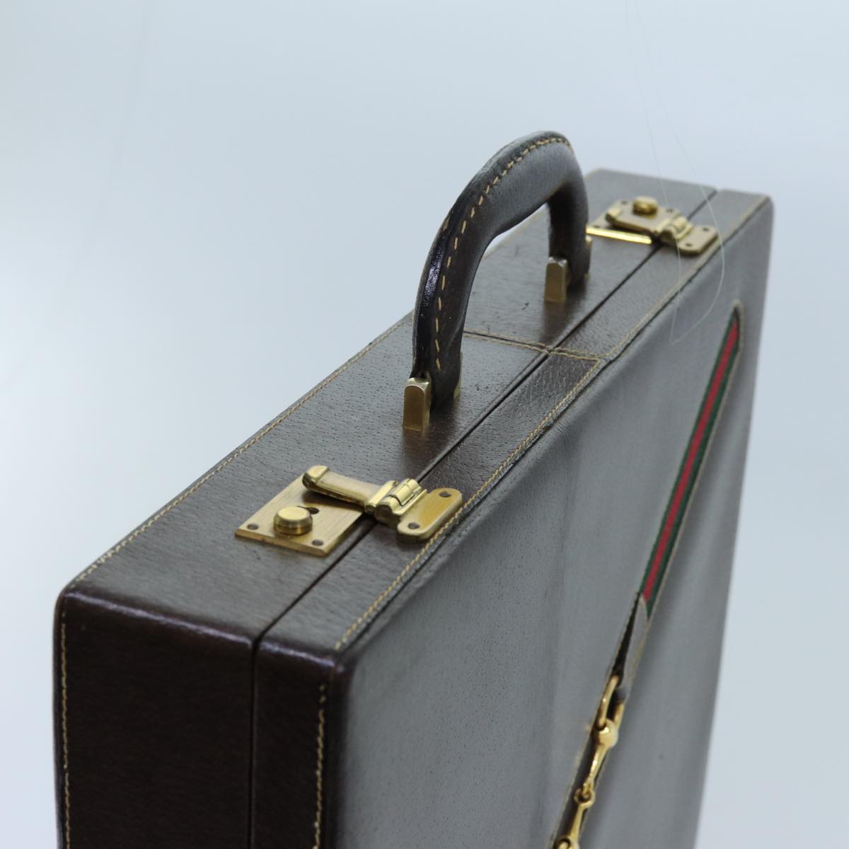 Gucci Sherry Brown Leather Briefcase Bag