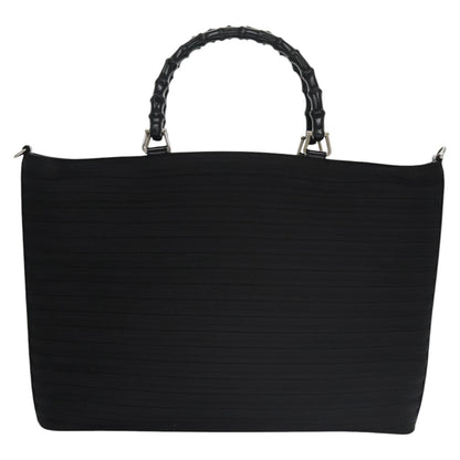Gucci Bamboo Black Canvas Handbag ()