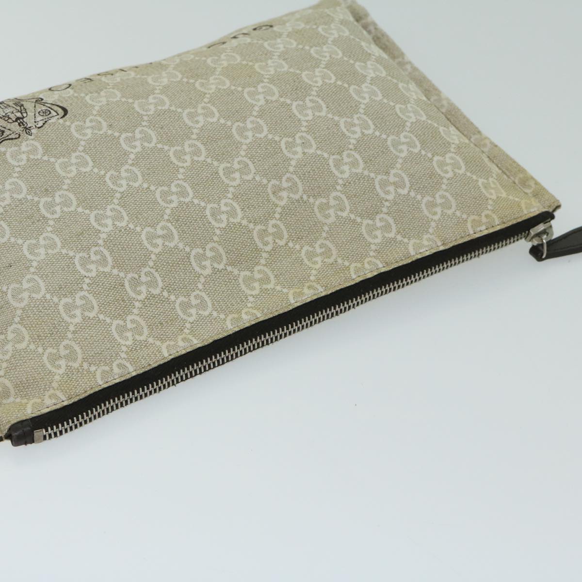 Gucci Gg Canvas Beige Canvas Clutch Bag