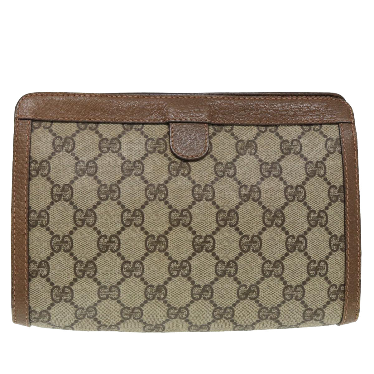Gucci Gg Canvas Beige Canvas Clutch Bag