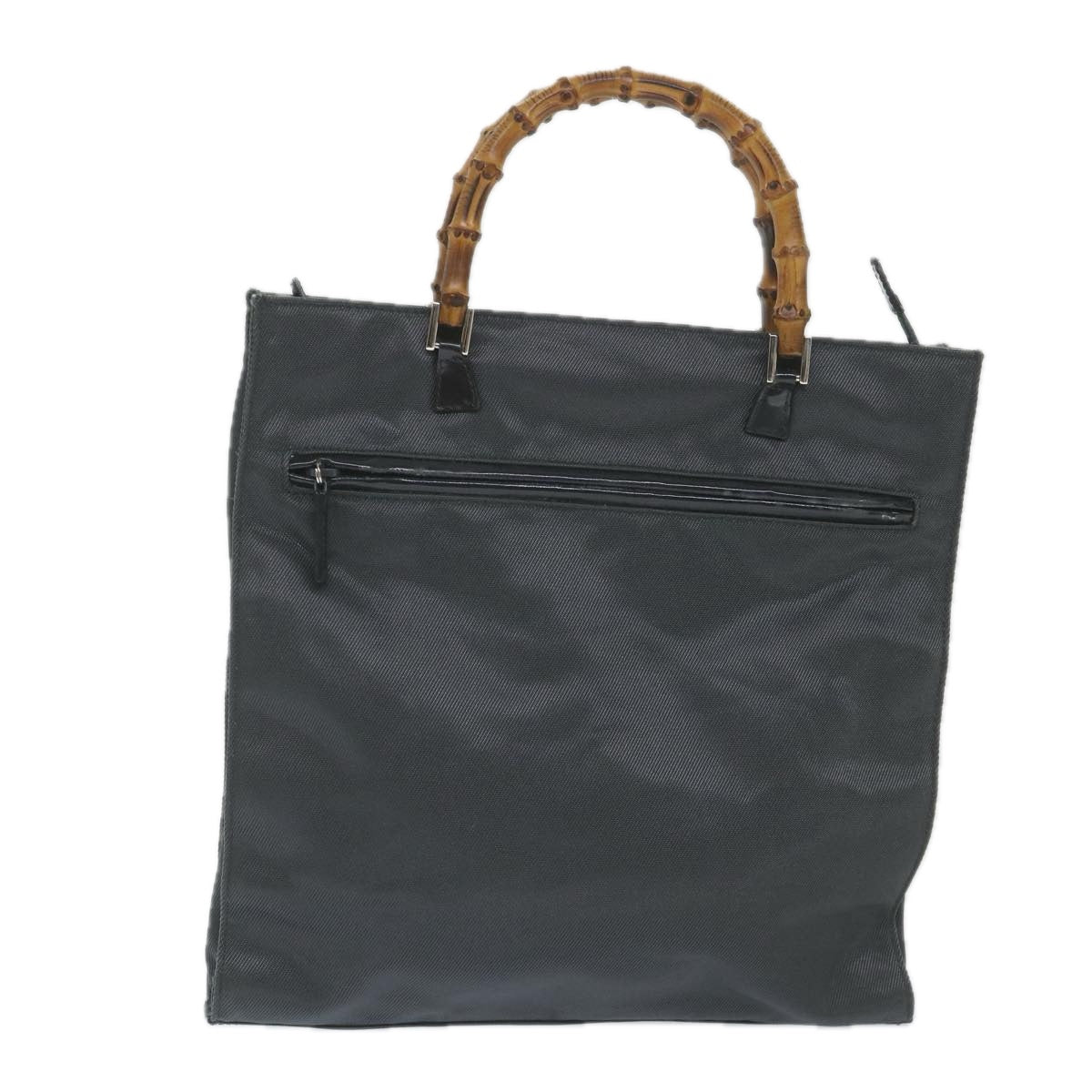 Gucci Bamboo Black Canvas Handbag ()