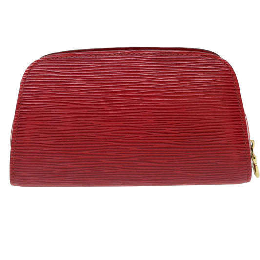 Louis Vuitton Red Leather Dauphine clutch bag