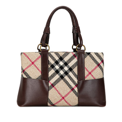 BURBERRY Wool Supernova Check Handbag