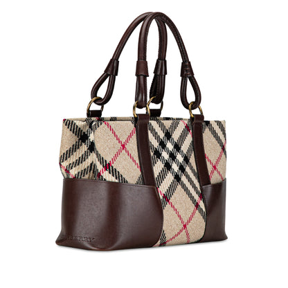 BURBERRY Wool Supernova Check Handbag