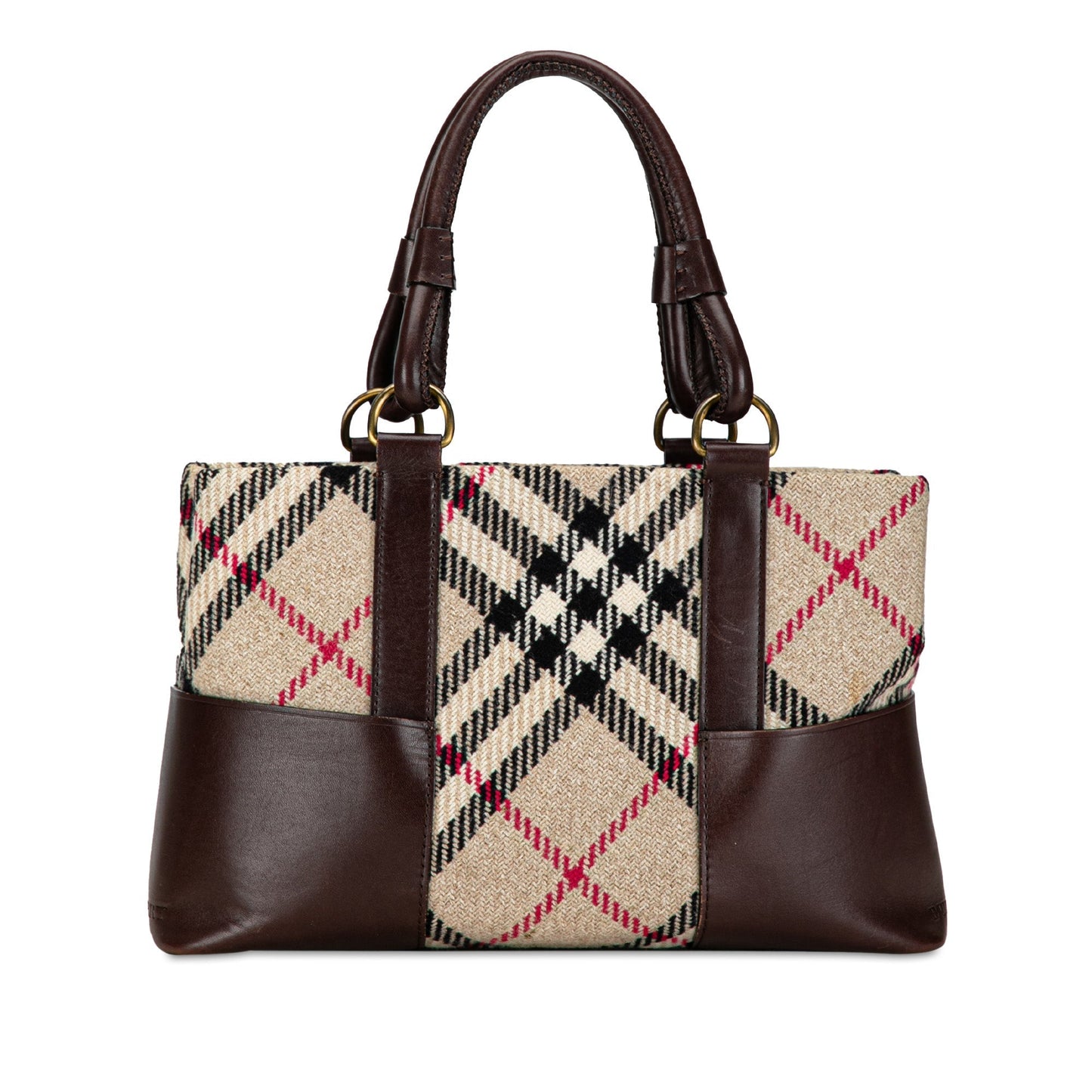 BURBERRY Wool Supernova Check Handbag