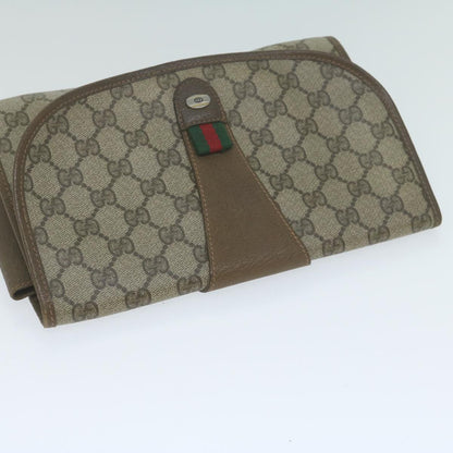 Gucci Ophidia Beige Canvas Clutch Bag