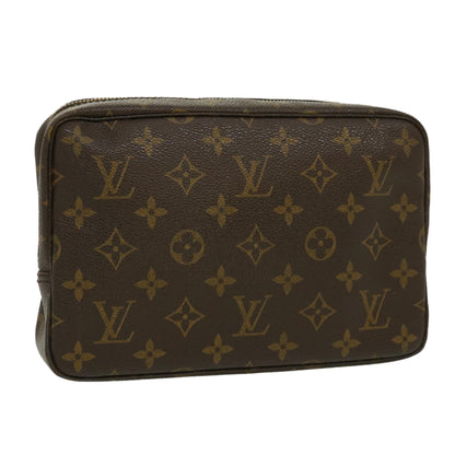 Louis Vuitton Brown Canvas Trousse de Toilette clutch bag