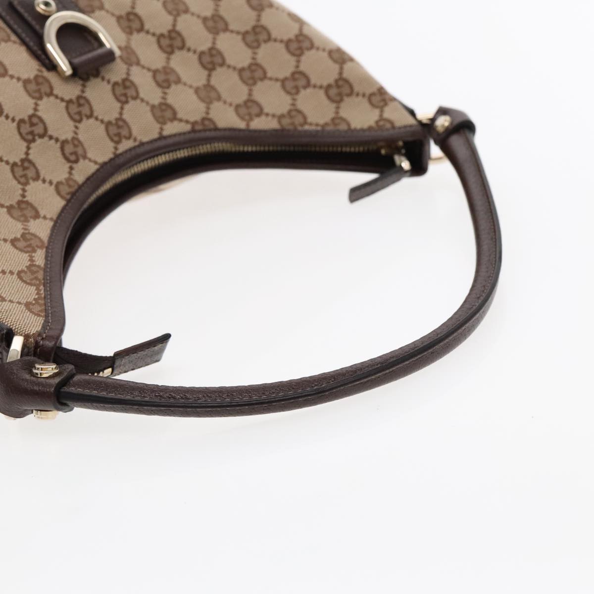Gucci Abbey Beige Canvas Shoulder Bag