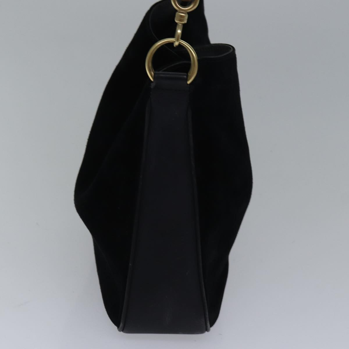 Gucci Bamboo Black Suede Handbag