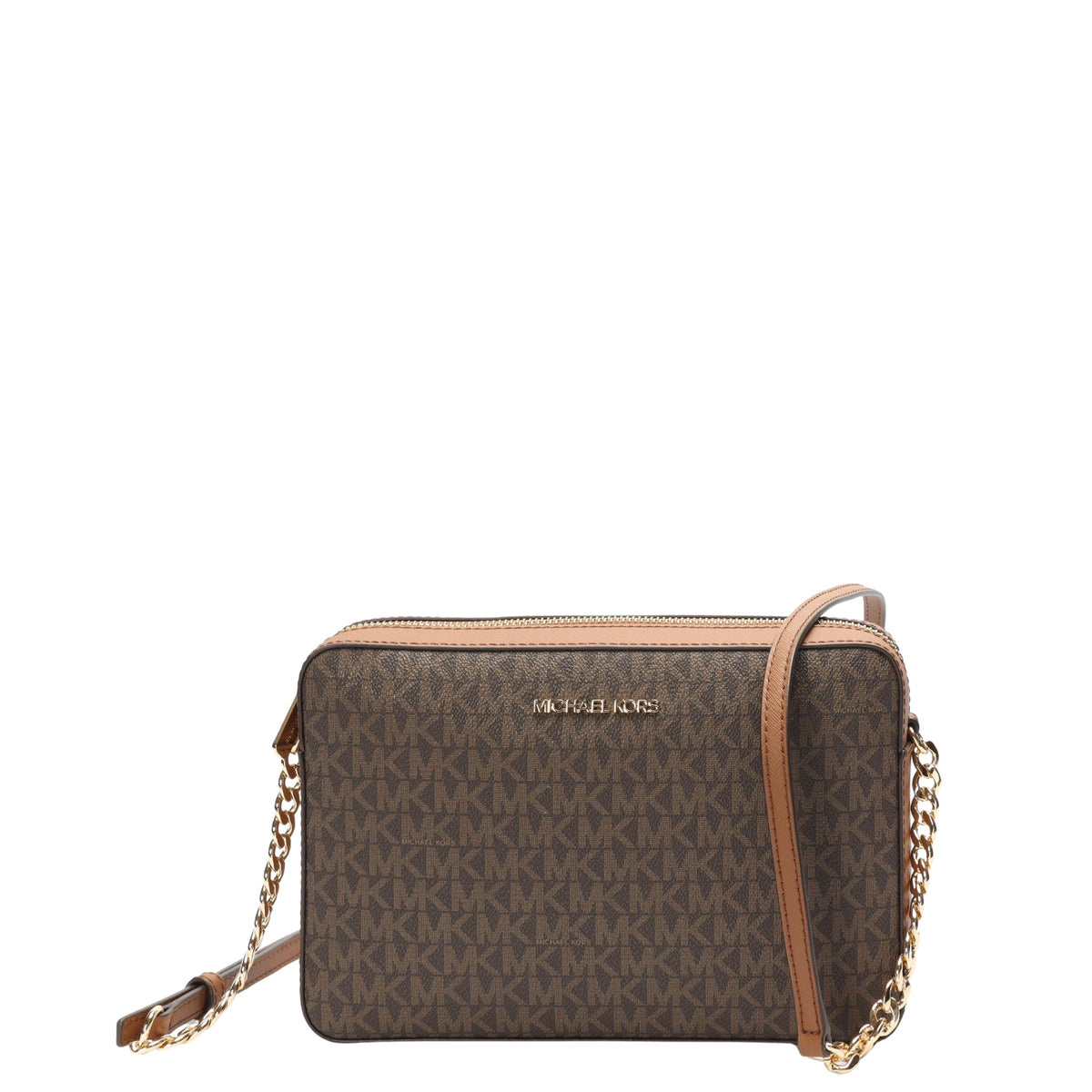 Michael Kors Brown Jet Set Logo Crossbody Bag