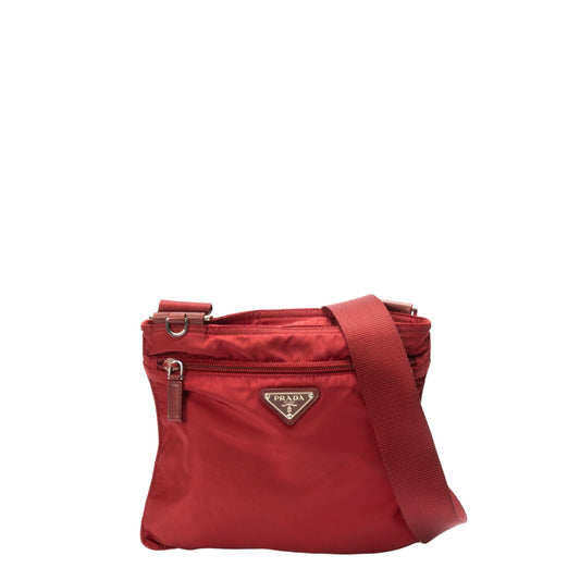 Prada Re-Nylon Red Crossbody Bag