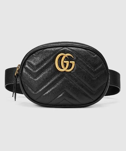 Gucci GG Marmont Matelassé Leather Belt Bag Black